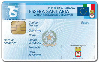 Medical card Tessera Sanitaria in Italy 