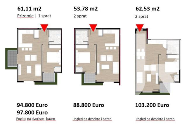 Фото 2 - Продается квартира с одной спальней в комплексе с бассейном в Добра Вода