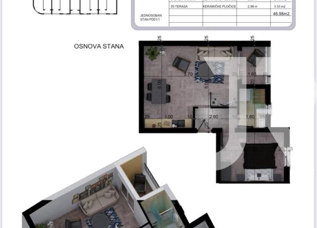 Фото 5 - Продается квартира с одной спальней в строящемся доме в Баре